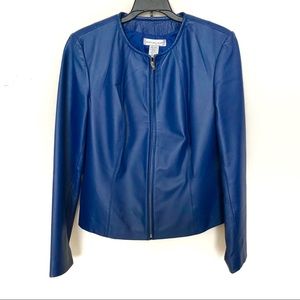 Royal Blue Genuine Leather Jacket